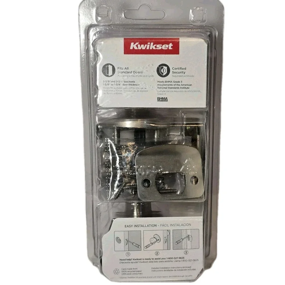 Kwikset Hall And Closet Satin Nickel Door‎ Knob New In Box